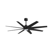 Matthews Fans Ariella 64in 8-Blade Ceiling Fan | Contemporary Matte Black and Matte Black ABS | Great Rooms & Covered Patios | Model ANLK-BK-BK-64
