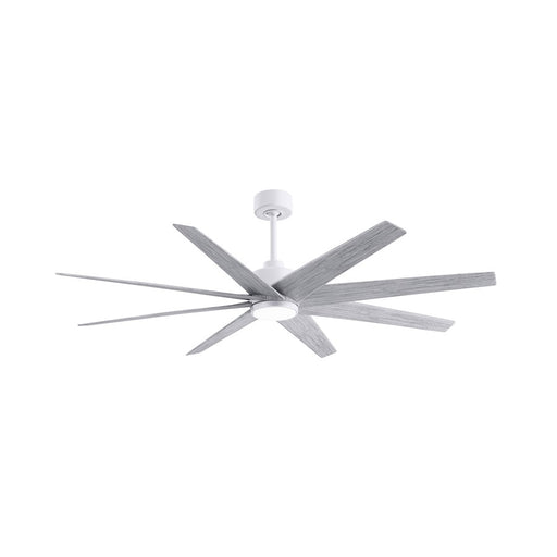 Matthews Fans Ariella 64in 8-Blade Ceiling Fan | Contemporary Matte White and Barn Wood Tone ABS | Great Rooms & Covered | Model ANLK-MWH-BW-64