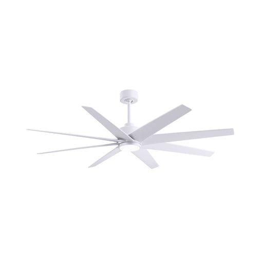 Matthews Fans Ariella 64in 8-Blade Ceiling Fan | Contemporary Matte White ABS | Great Rooms & Open Living | 64 x 64 x 9 in | Model ANLK-MWH-MWH-64