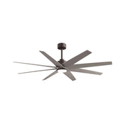 Matthews Fans Ariella 64in 8-Blade Ceiling Fan | Contemporary Textured Bronze and Brushed Nickel | Covered Patio & Great Room | Model ANLK-TB-BN-64