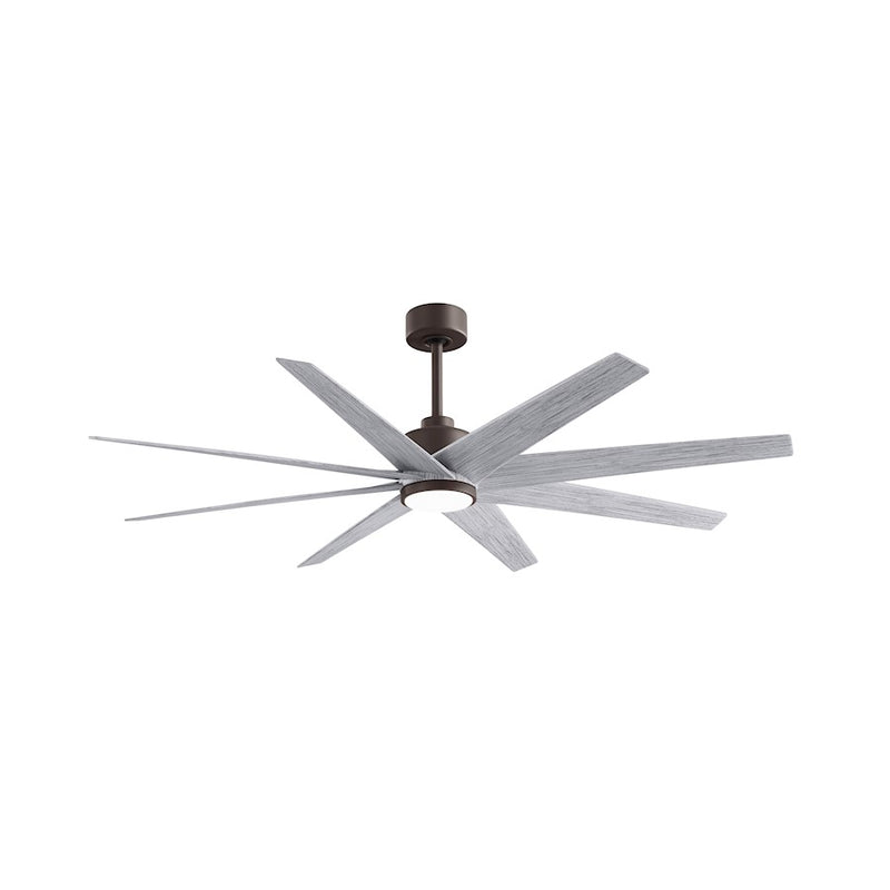 Matthews Fans Ariella 64in 8-Blade Ceiling Fan | Contemporary Textured Bronze and Barn Wood Tone ABS | Great Rooms & Open | Model ANLK-TB-BW-64