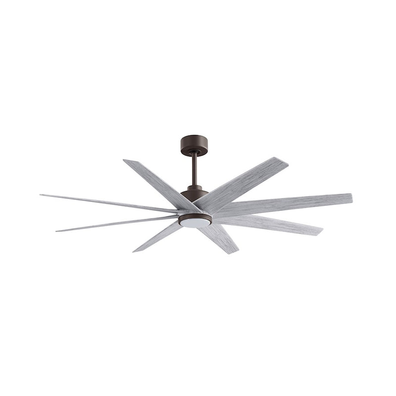 Matthews Fans Ariella 64in 8-Blade Ceiling Fan | Contemporary Textured Bronze and Barn Wood Tone ABS | Great Rooms & Open | Model ANLK-TB-BW-64
