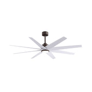 Matthews Fans Ariella 64in 8-Blade Ceiling Fan | Contemporary Textured Bronze and Matte White ABS | Great Rooms & Open Living | Model ANLK-TB-MWH-64