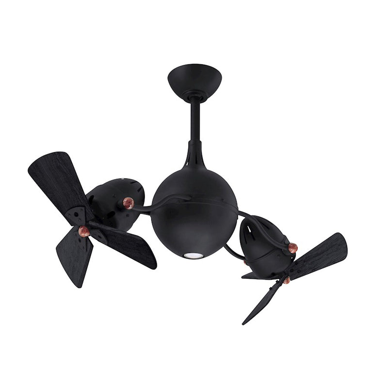 Matthews Fans Acqua 39in 6-Blade Ceiling Fan | Transitional Matte Black and Barn Wood | Living Room & Bedroom | 39 x 39 x 16 in | Model AQ-BK-WDBW