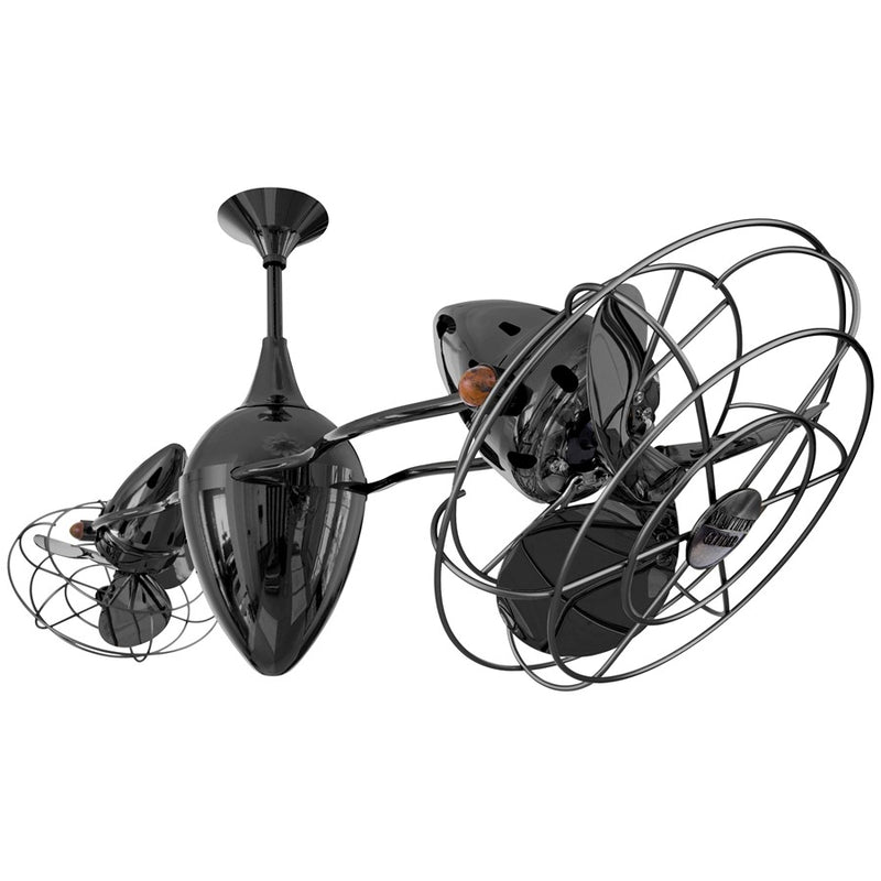 Matthews Fans Ar Ruthiane 46in 6-Blade Ceiling Fan | Contemporary Black Nickel and Metal | Covered Patio & Sunroom | 46 x 12 in | Model AR-BKN-MTL