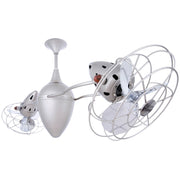 Matthews Fan Company Ar Ruthiane 48in Rotational Ceiling Fan | Brushed Nickel Metal Blades | Indoor Use | 46 x 12 x 12 in | Model AR-BN-MTL