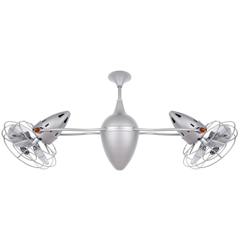 Matthews Fan Company Ar Ruthiane 48in Rotational Ceiling Fan | Brushed Nickel Metal Blades | Indoor Use | 46 x 12 x 12 in | Model AR-BN-MTL