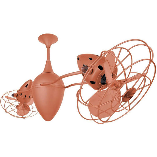 Matthews Fan Company Ar Ruthiane 48in Brushed Copper Metal Ceiling Fan | High Gauge Steel & Metal Blades | Living Room & Covered | Model AR-BRCP-MTL