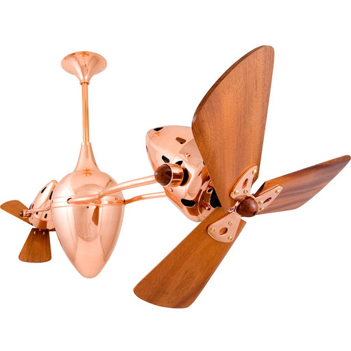 Matthews Fan Company Ar Ruthiane 48in Ceiling Fan | Polished Copper Wood Blades | Living Room & Covered Patio | 48 x 12 x 12 in | Model AR-CP-WD