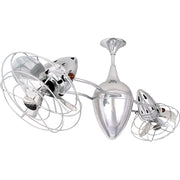Matthews Fan Company Ar Ruthiane 48in Ceiling Fan | Chrome Metal Blades | Living Room & Bedroom | 46 x 12 x 12 in | Model AR-CR-MTL