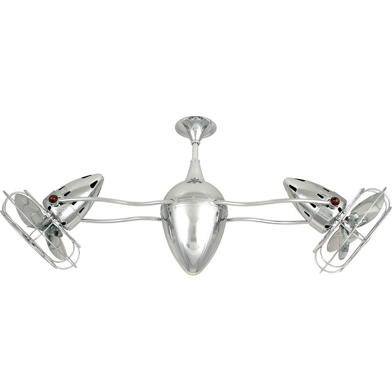 Matthews Fan Company Ar Ruthiane 48in Ceiling Fan | Chrome Metal Blades | Living Room & Bedroom | 46 x 12 x 12 in | Model AR-CR-MTL