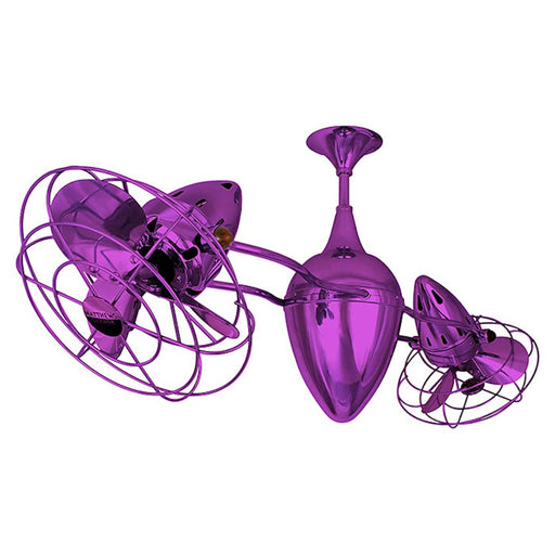 Matthews Fans Ar Ruthiane 46in Rotational Ceiling Fan | Ametista and Metal | Living Room & Bedroom | 46 x 46 x 12 in | Model AR-LTPURPLE-MTL