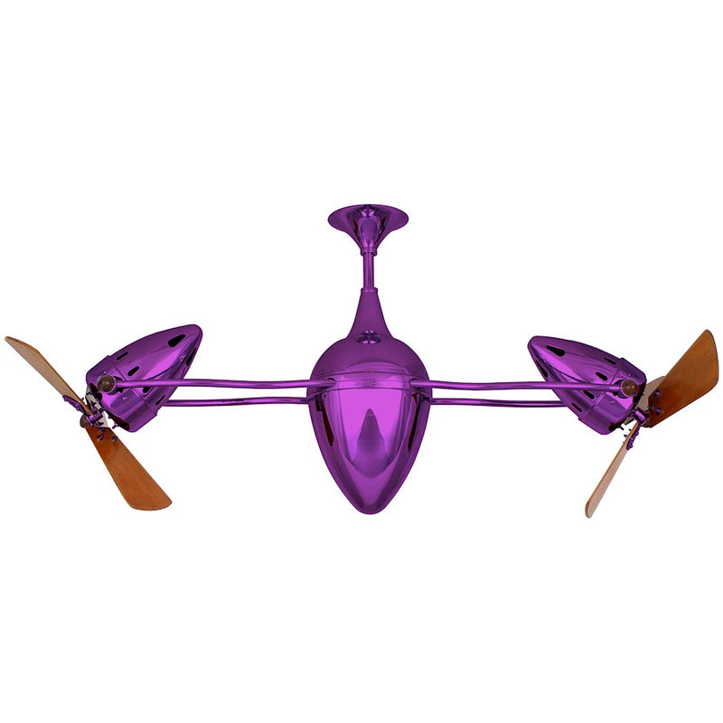 Matthews Fans Ar Ruthiane 48in Rotational Ceiling Fan | Ametista and Mahogany Wood Blades | Living Room & Bedroom | Model AR-LTPURPLE-WD