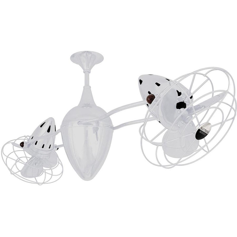 Matthews Fan Company Ar Ruthiane 48in Rotational Ceiling Fan | White Metal Blades | Indoor & Covered Patio | 46 x 12 x 12 in | Model AR-WH-MTL