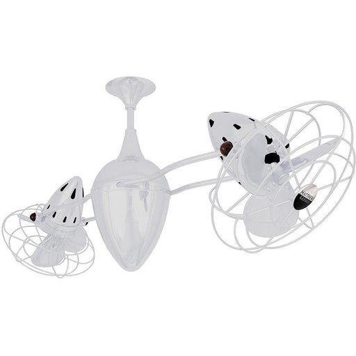 Matthews Fan Company Ar Ruthiane 48in Rotational Ceiling Fan | White Metal Blades | Indoor & Covered Patio | 46 x 12 x 12 in | Model AR-WH-MTL