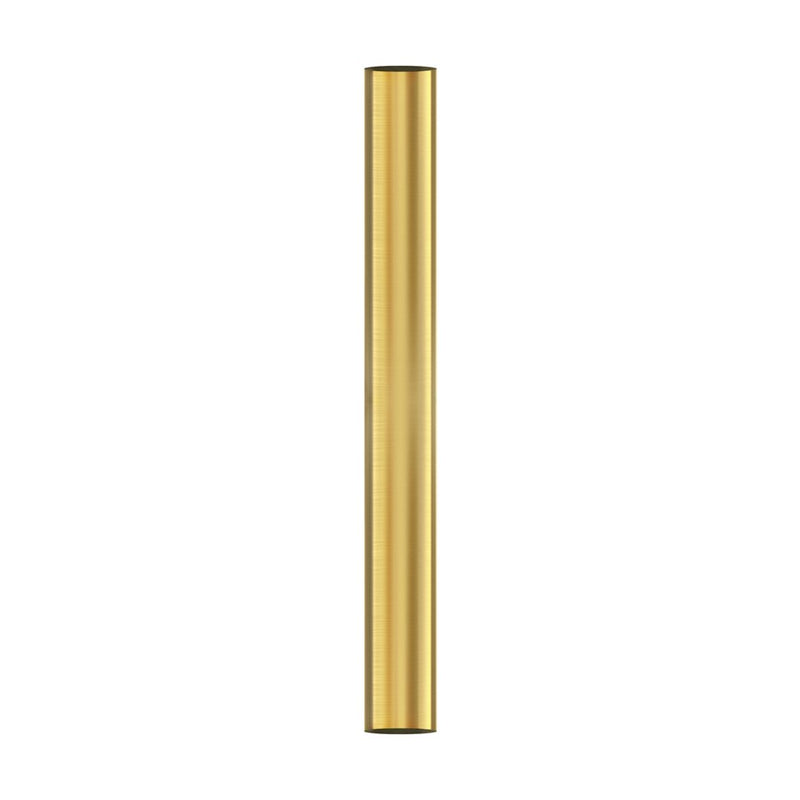 Matthews Fans Atlas 18in Downrod | Brushed Brass Steel | High Ceiling Fan Accessory | 1in Dia, Field Cuttable | Model AT-18DR-BRBR