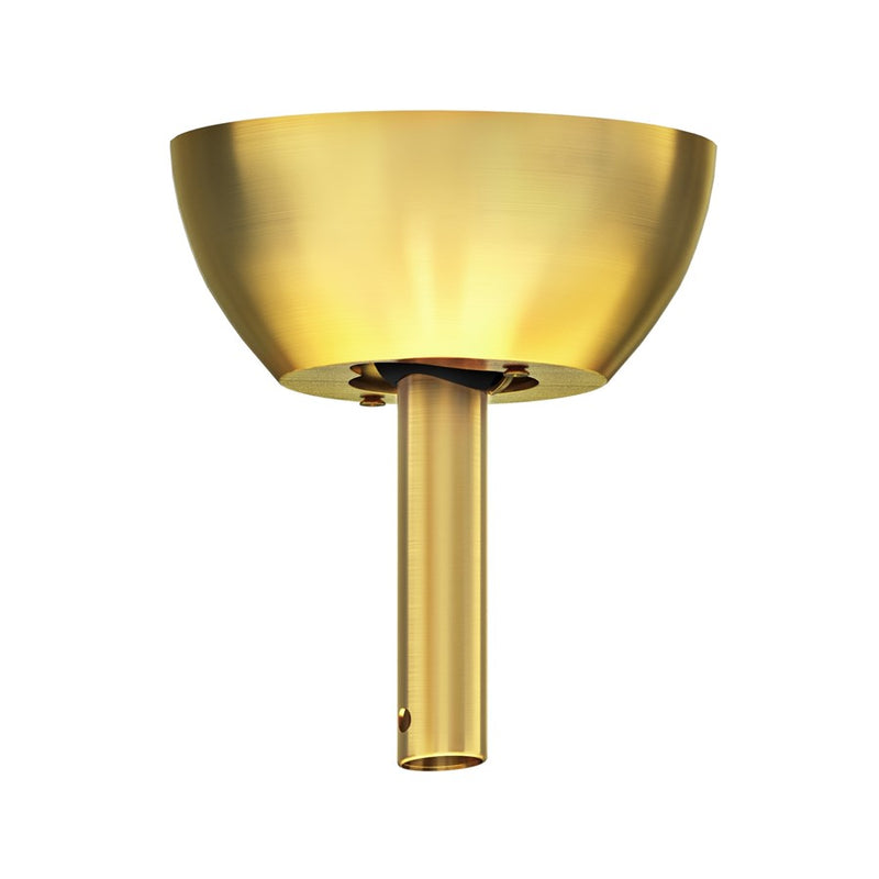 Matthews Fans Cathedral Ceiling Mount for Vaulted Ceilings up to 60° | Brushed Brass Cast Aluminum | Sloped Ceiling | Model AT-CathedralMt-BRBR