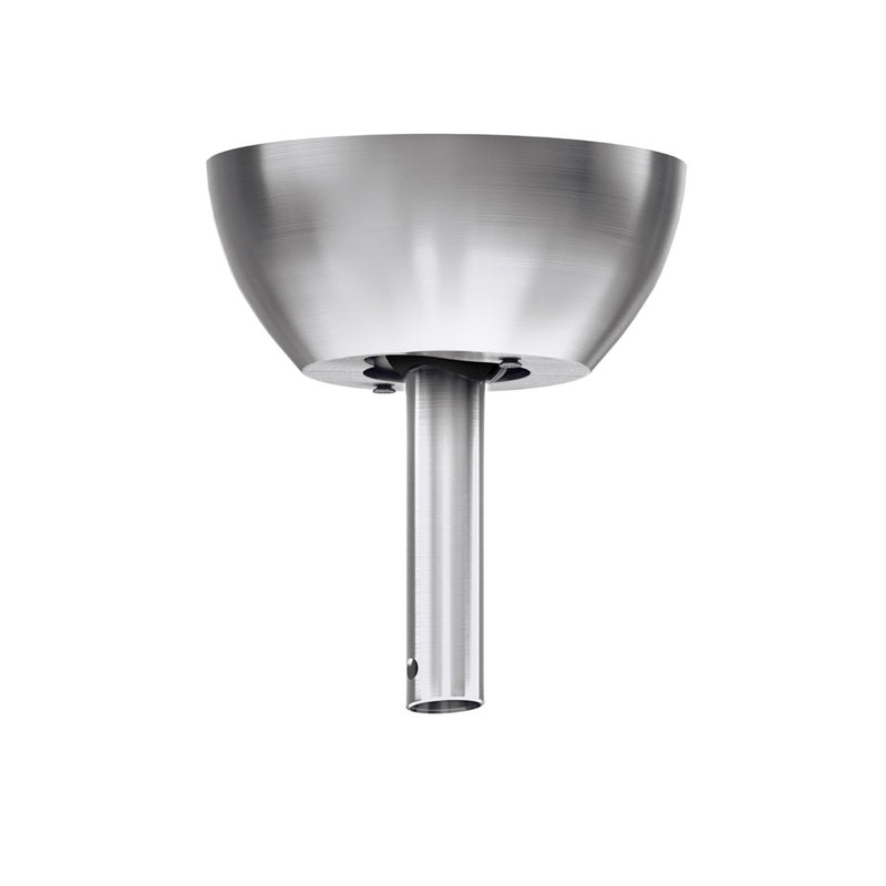 Matthews Fans Cathedral Ceiling Mount for Vaulted Ceilings up to 60° | Brushed Stainless Cast Aluminum | Sloped Ceiling | Model AT-CathedralMt-BS