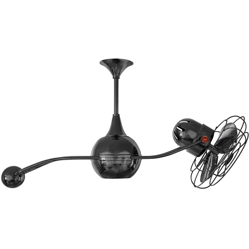 Matthews Fans Brisa 2000 39in 3-Blade Rotational Ceiling Fan | Contemporary Black Nickel and Metal | Covered Patio & Living Room | Model B2K-BKN-MTL