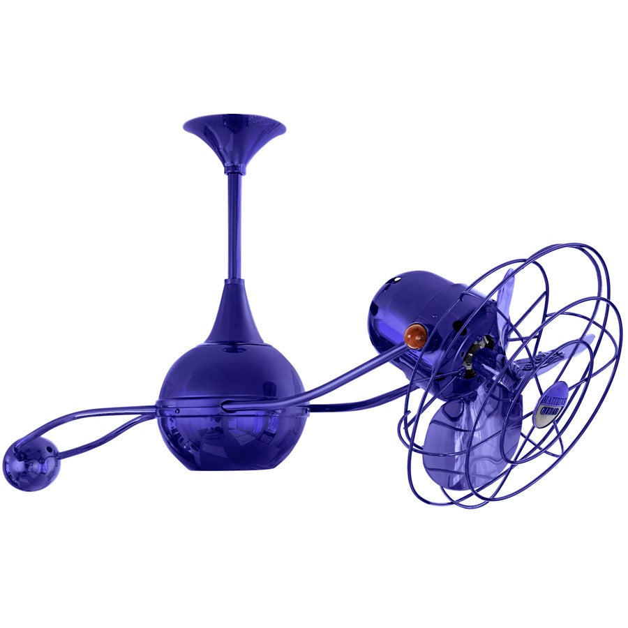 Matthews Fans Fan Brisa 2000 Rotational Ceiling Fan, Safira - B2K-BLUE-MTL