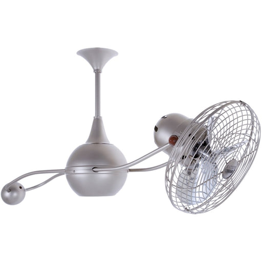 Matthews Fan Company Brisa 2000 39in Ceiling Fan | Brushed Nickel High Gauge Steel and Metal Blades | Living Room & Bedroom | Model B2K-BN-MTL