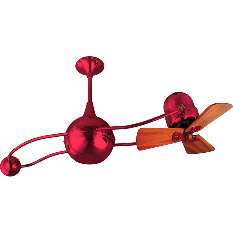 Matthews Fans Brisa 2000 16in 3-Blade Rotational Ceiling Fan | Contemporary Rubi and Mahogany Wood | Covered Patio & Sunroom | Model B2K-RED-WD