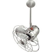Matthews Fan Company Bianca Directional 13in Ceiling Fan | Brushed Nickel Steel and Metal Blades | Indoor Rooms | 13 x 13 x 13 in | Model BD-BN-MTL