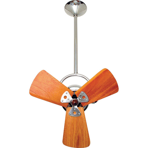 Matthews Fan Company Bianca Directional 16in Ceiling Fan | Chrome and Mahogany Blades | Bedroom & Living Room | 16 x 13 x 13 in | Model BD-CR-WD