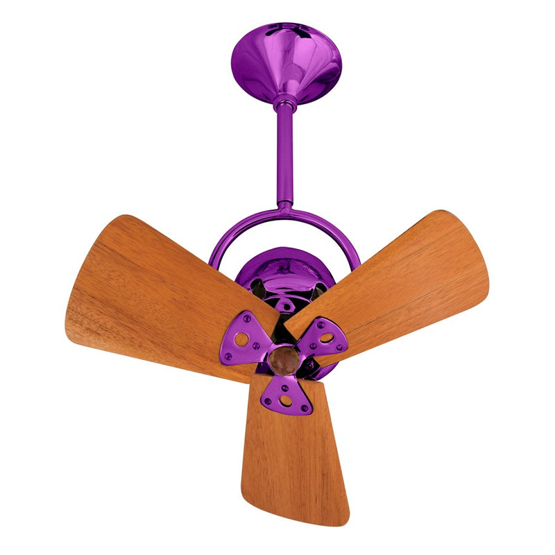Matthews Fans Bianca Direcional 16in 3-Blade Ceiling Fan | Contemporary Ametista and Mahogany | Bedroom & Covered Patio | Model BD-LTPURPLE-WD