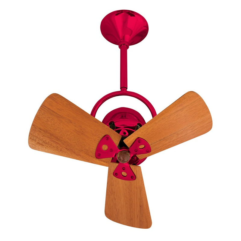 Matthews Fans Bianca Direcional 16in 3-Blade Ceiling Fan | Contemporary Rubi and Mahogany | Bedroom & Covered Patio | 16 x 16 in | Model BD-RED-WD