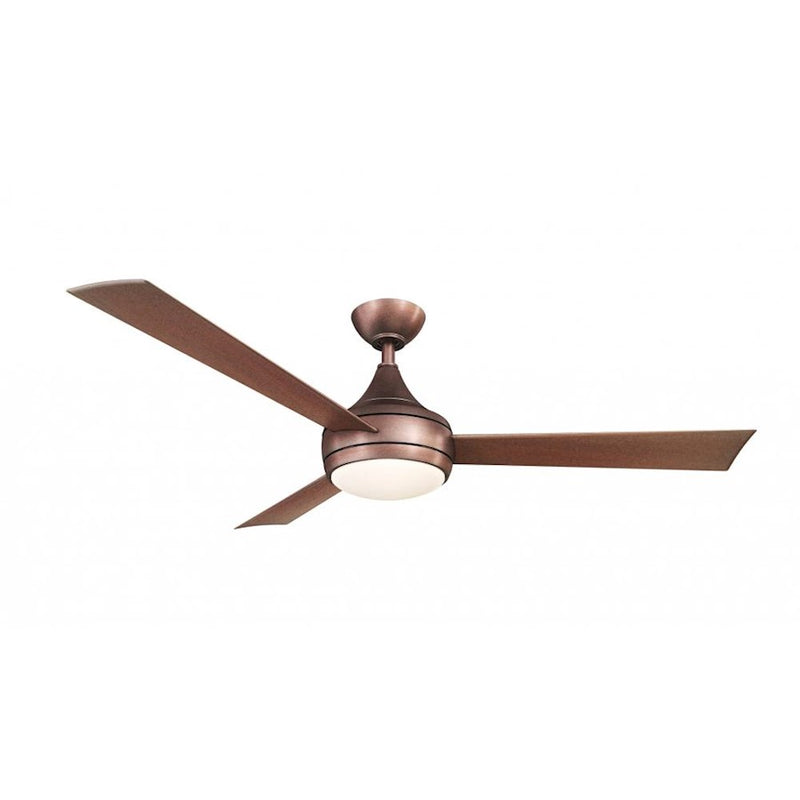 Matthews Fan Company Donaire 52in 3-Blade Ceiling Fan | Brushed Bronze Marine Grade Stainless Steel | Covered Patio & Living Room | Model DA-BB