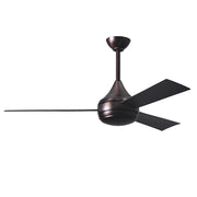 Matthews Fan Company Donaire 52in 3-Blade Ceiling Fan | Brushed Bronze Marine Grade Stainless Steel | Covered Patio & Living Room | Model DA-BB