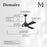 Matthews Fan Donaire 3 Blade 52" Paddle Fan, Brushed Bronze
