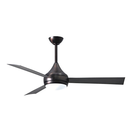 Matthews Fans Donaire 52in 1-Light Ceiling Fan | Brushed Bronze and Brushed Stainless ABS Blades | Coastal Wet Locations | Model DA-BB-BS