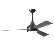 Matthews Fans Donaire 52in 1-Light Ceiling Fan | Brushed Bronze and Barnwood ABS Blades | Coastal Wet Locations | 52 x 52 x 9 in | Model DA-BB-BW