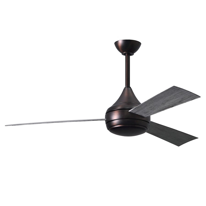 Matthews Fans Donaire 52in 1-Light Ceiling Fan | Brushed Bronze and Barnwood ABS Blades | Coastal Wet Locations | 52 x 52 x 9 in | Model DA-BB-BW