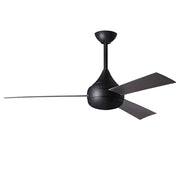 Matthews Fans Donaire 52in 1-Light Ceiling Fan | Contemporary Matte Black and Brushed Bronze ABS Blades | Coastal Wet Location | Model DA-BK-BB