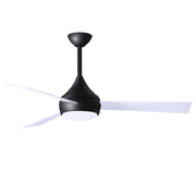 Matthews Fans Donaire 52in 1-Light Ceiling Fan | Contemporary Matte Black and Gloss White ABS | Coastal Wet Location | 52 x 52 x 9 in | Model DA-BK-WH