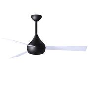 Matthews Fans Donaire 52in 1-Light Ceiling Fan | Contemporary Matte Black and Gloss White ABS | Coastal Wet Location | 52 x 52 x 9 in | Model DA-BK-WH