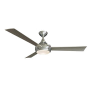 Matthews Fan Company Donaire 52in 3-Blade Ceiling Fan | Brushed Stainless Marine Grade Stainless Steel | Covered Patio & Living Room | Model DA-BS