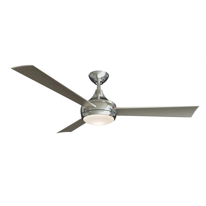 Matthews Fan Company Donaire 52in 3-Blade Ceiling Fan | Brushed Stainless Marine Grade Stainless Steel | Covered Patio & Living Room | Model DA-BS