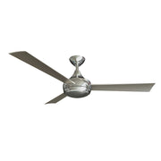 Matthews Fan Company Donaire 52in 3-Blade Ceiling Fan | Brushed Stainless Marine Grade Stainless Steel | Covered Patio & Living Room | Model DA-BS