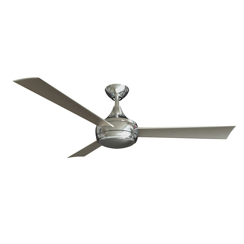 Matthews Fan Company Donaire 52in 3-Blade Ceiling Fan | Brushed Stainless Marine Grade Stainless Steel | Covered Patio & Living Room | Model DA-BS