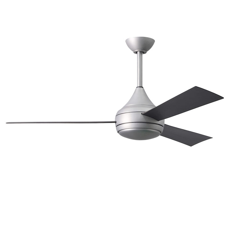 Matthews Fans Donaire 52in 1-Light Ceiling Fan | Contemporary Brushed Stainless and Bronze ABS | Coastal Wet Location | Model DA-BS-BB