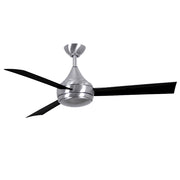 Matthews Fans Donaire 52in 1-Light Ceiling Fan | Contemporary Brushed Stainless and Matte Black ABS | Coastal Wet Location | Model DA-BS-BK