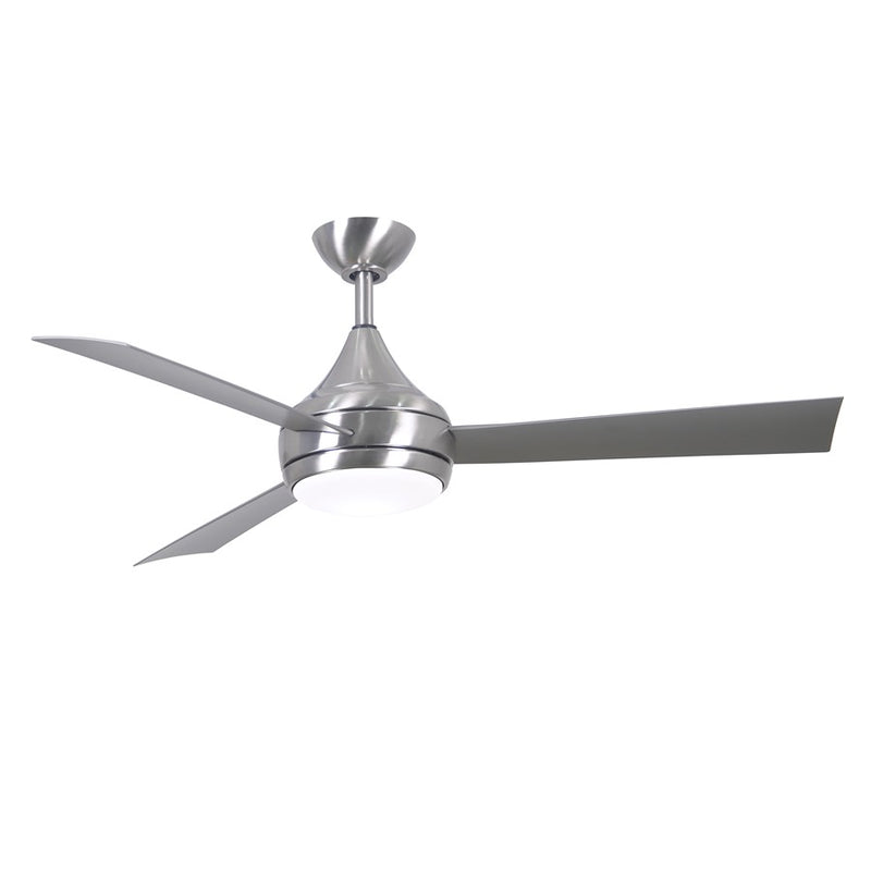 Matthews Fans Donaire 52in 1-Light Ceiling Fan | Contemporary Brushed Stainless and Brushed Stainless ABS | Coastal Wet Location | Model DA-BS-BS