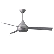 Matthews Fans Donaire 52in 1-Light LED Ceiling Fan | Brushed Stainless and Barnwood ABS Blades | Wet Location Coastal & Covered | Model DA-BS-BW