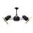 Matthews Fans Duplo Dinamico Rotational Ceiling Fan, Black Nickel - DD-BKN-WD