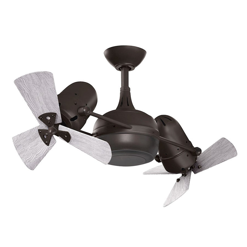 Matthews Fans Dagny 38in 6-Blade Ceiling Fan | Textured Bronze and Barn Wood Solid Wood Blades | Living Room & Covered Patio | Model DG-TB-WDBW