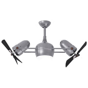 Matthews Fans Dagny LK 38in Dual Rotational LED Ceiling Fan | Brushed Nickel and Matte Black Wood Blades | Living Room & Covered | Model DGLK-BN-WDBK
